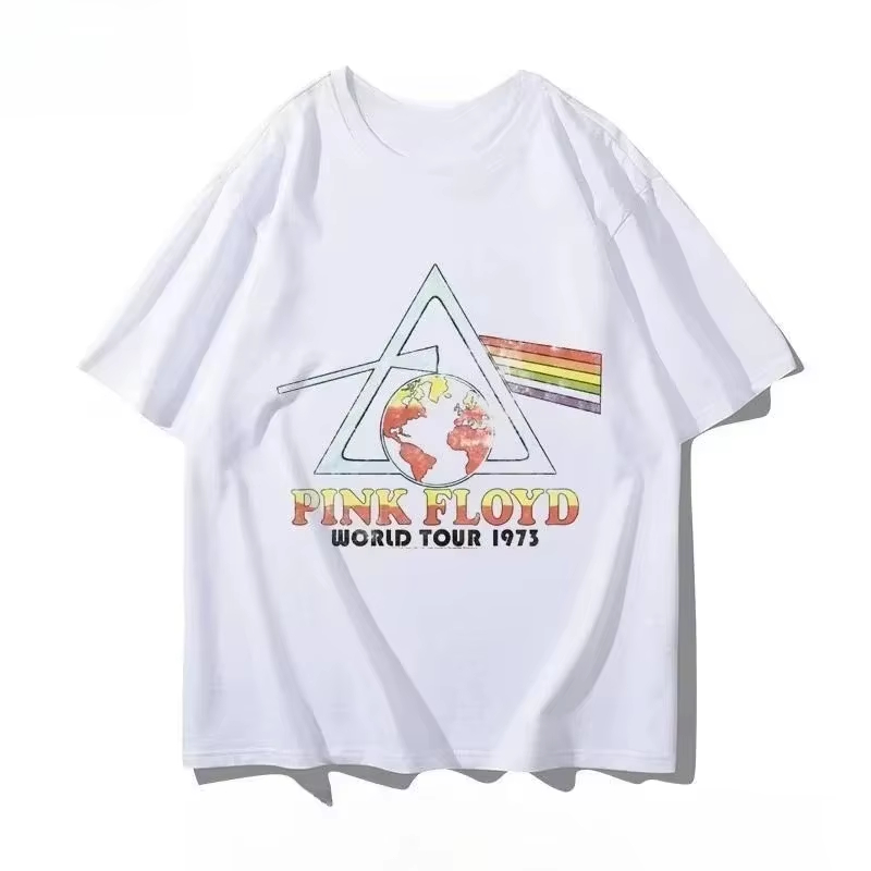 Men'S Fashion Pink Shirt - Camiseta com estampa gráfica Pink Floyd,