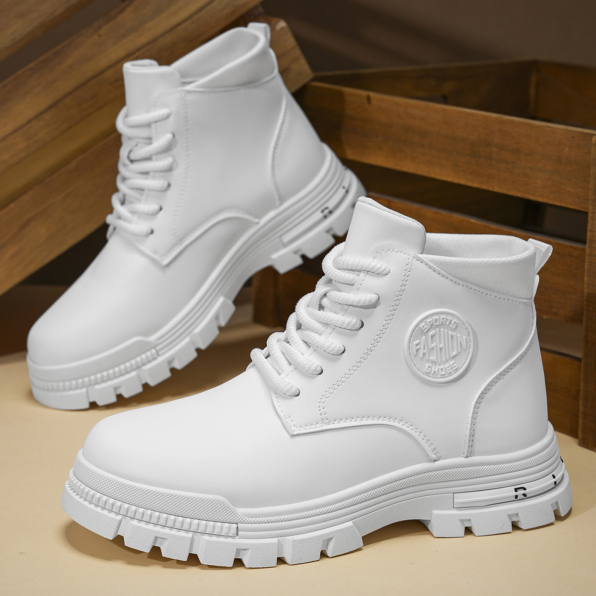 Men'S Fashion For 45 Years Old - Botas de motocicleta brancas elegantes para