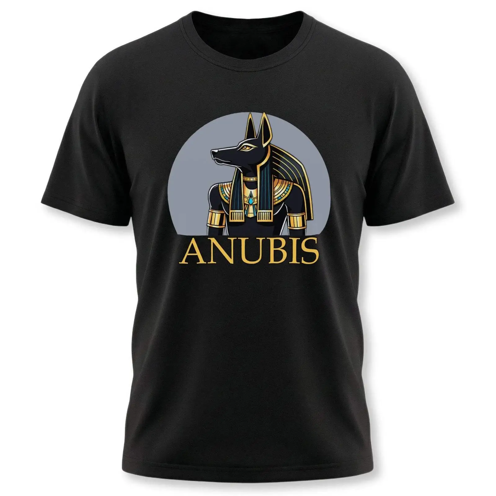 Men Fashion Egypt - Camiseta Anúbis Deus Egípcio com Texto