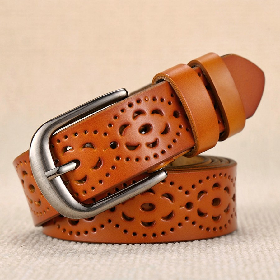 Leather Belt Braided - Cinto de couro feminino novo cinto