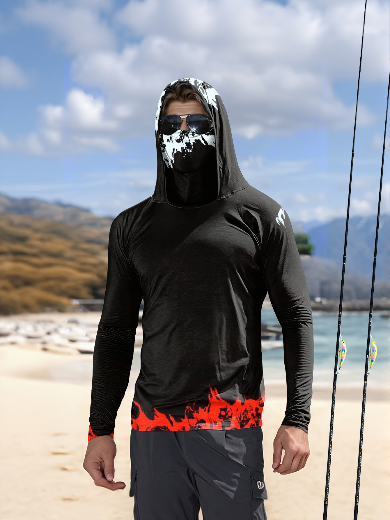 Men'S Fashion For Summer 2026 - Camisa de pesca masculina com capuz,