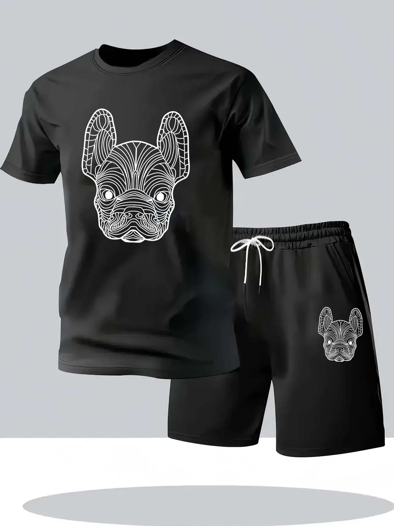 Mens Fashion Ideas - Conjunto de camiseta e shorts masculino