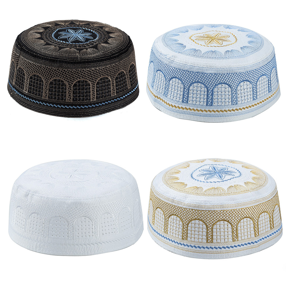 Mens Fashion Caps - Bonés de oração masculinos muçulmanos bordados
