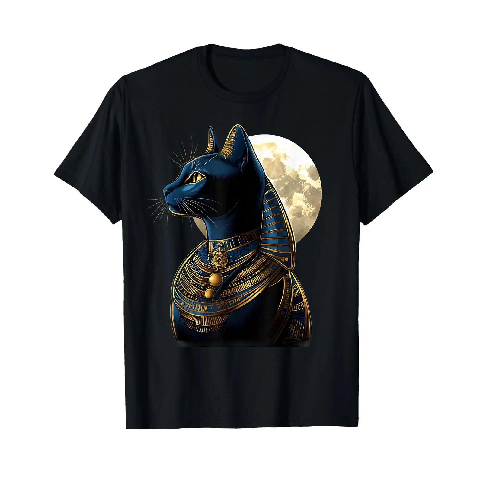 Men Fashion Egypt - Camiseta vintage com estampa de gato