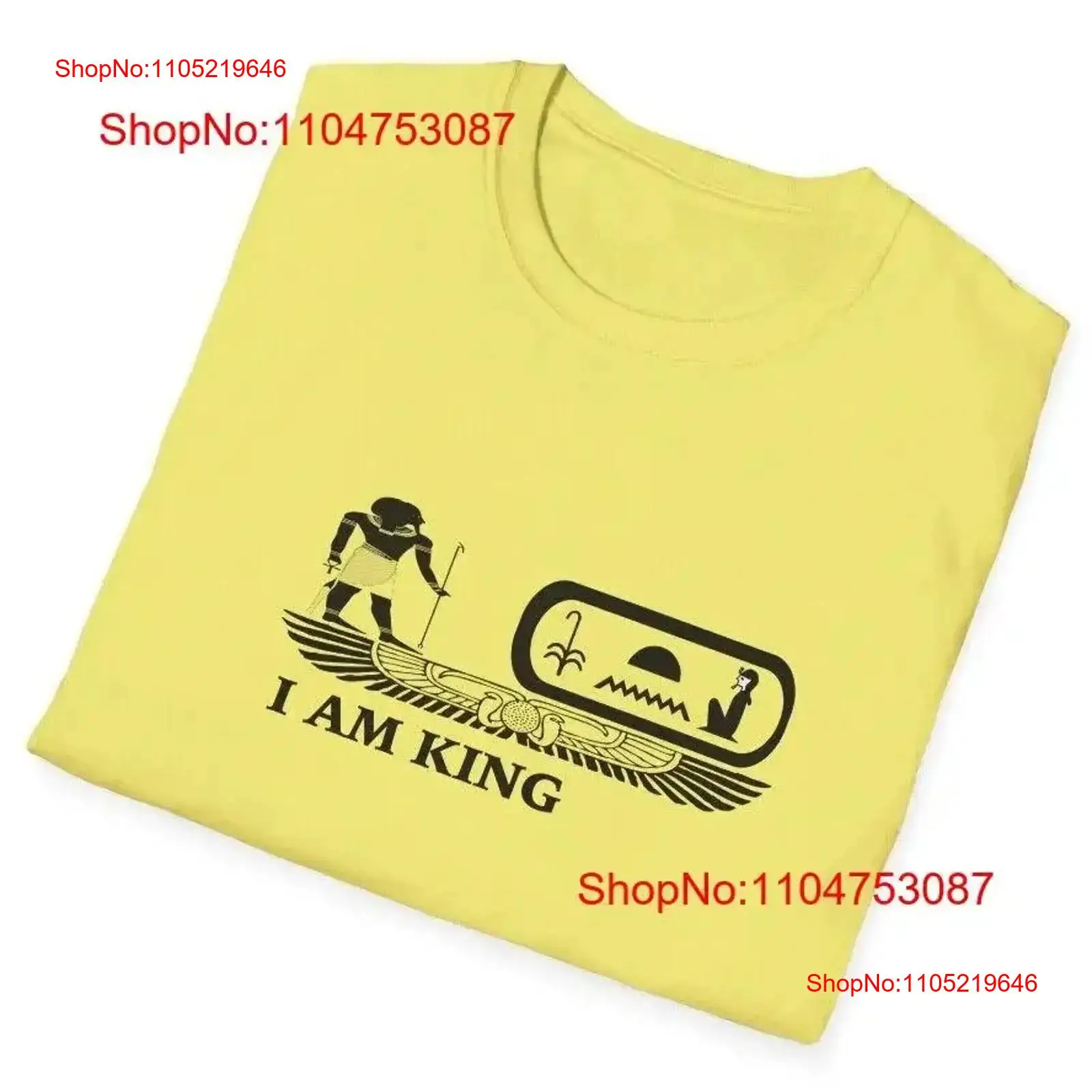 Men Fashion Egypt - Eu sou rei t camisa amarelo