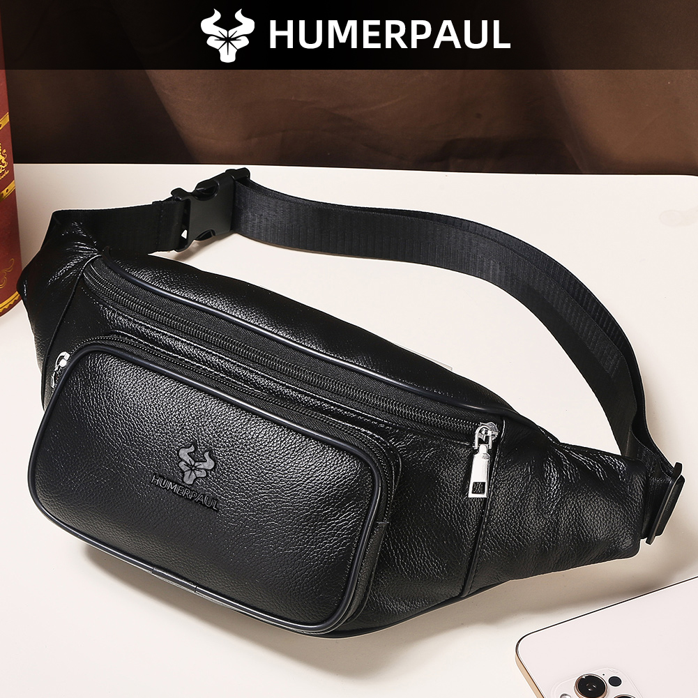 Leather Belt Braided - Bolsa de Cintura Masculina HUMERPAUL em