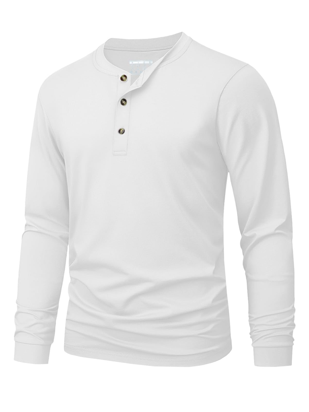 Men'S Spring Fashion - Camiseta Henley Masculina Simples de Cor