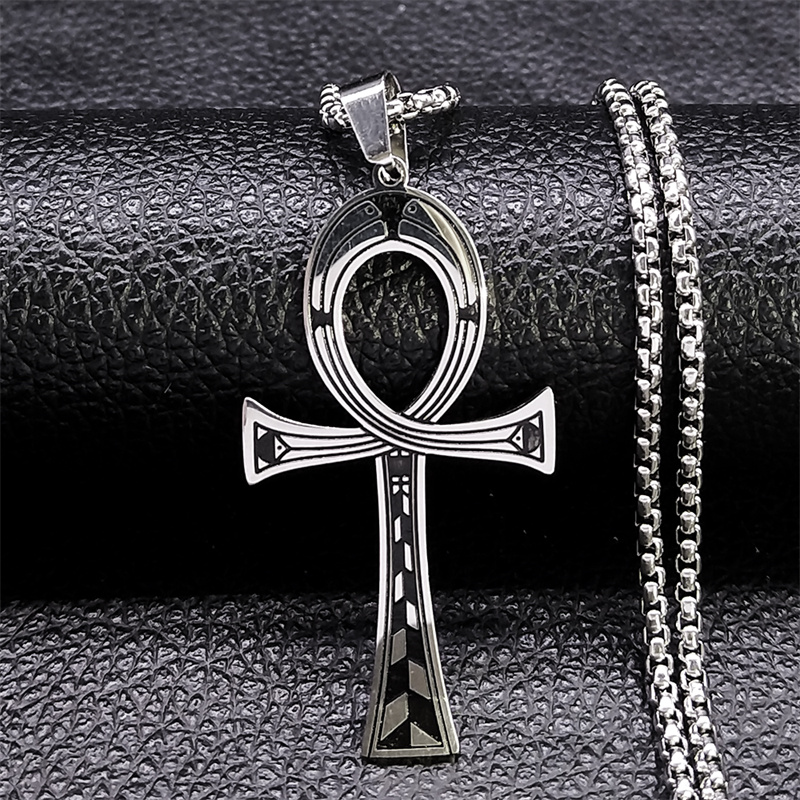 Men Fashion Egypt - Colar com Pingente Cruz Ankh Egípcia