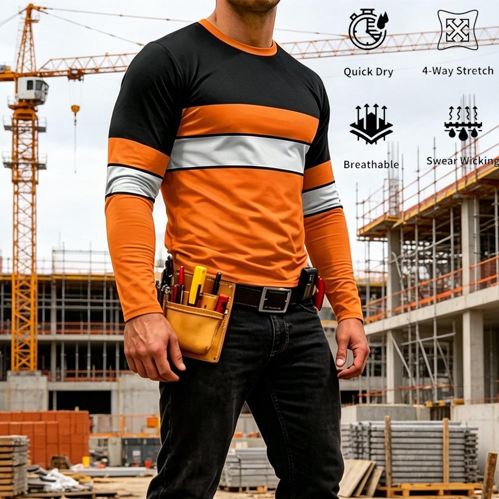 Men'S Fashion For Summer 2026 - Camiseta Masculina de Manga Longa Listrada