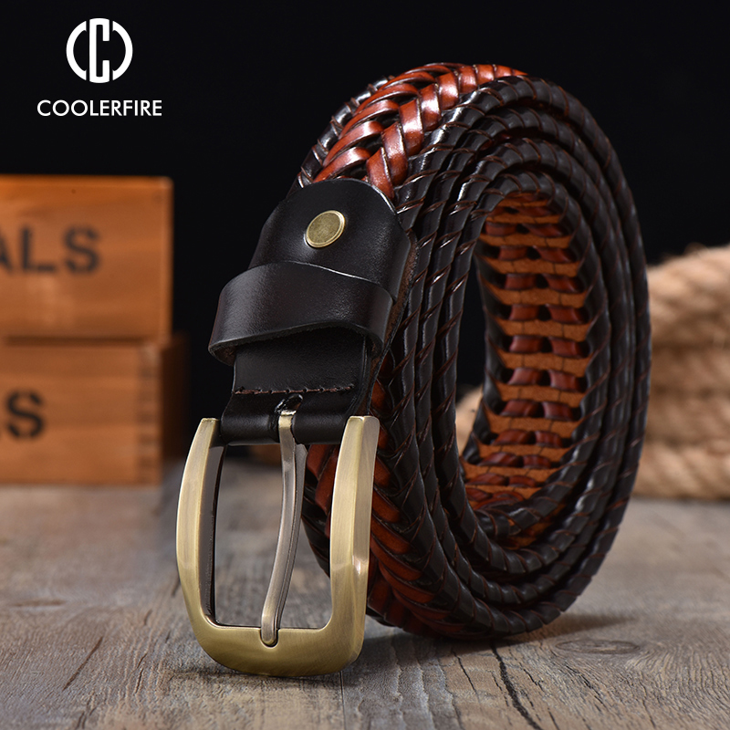 Cintos Masculinos de Couro Gen - Leather Belt Braided avaliação e preço