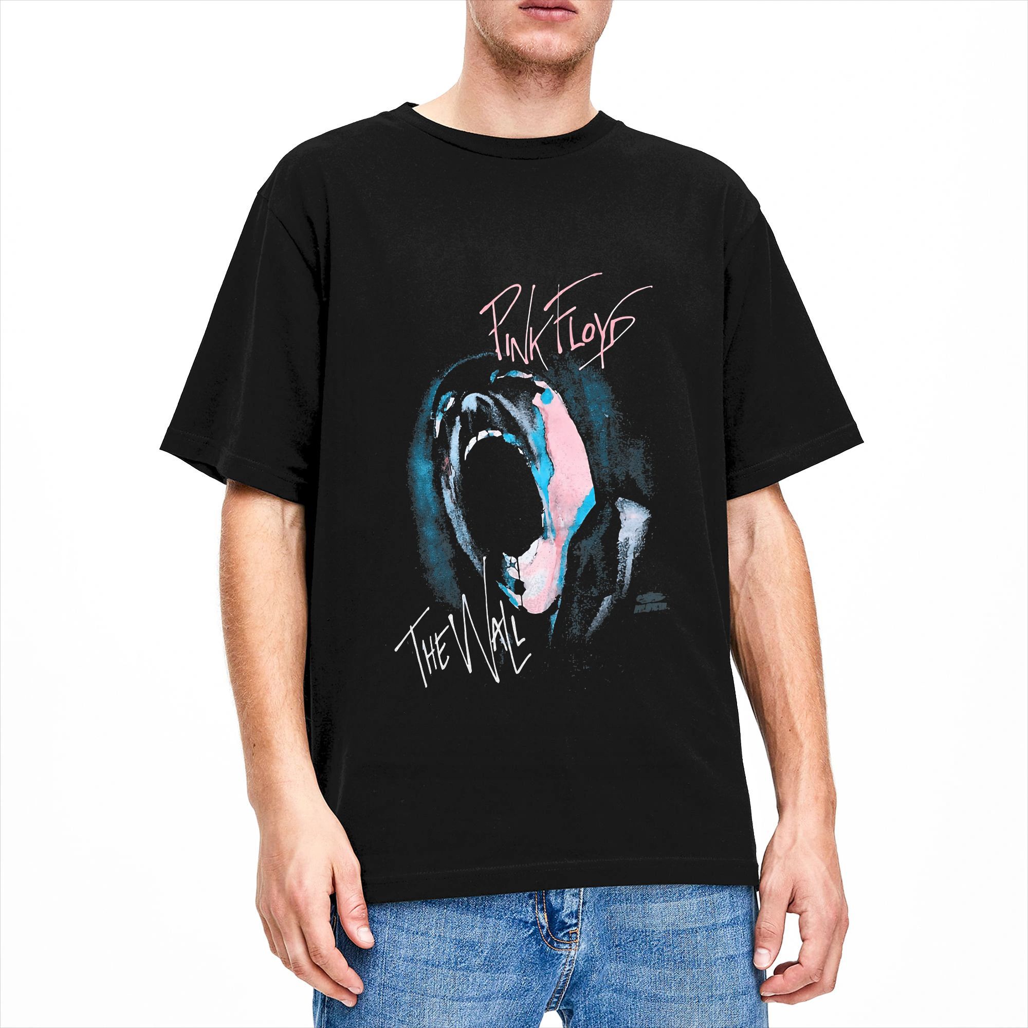 Camisetas masculinas da banda  - Men'S Fashion Pink Shirt avaliação e preço