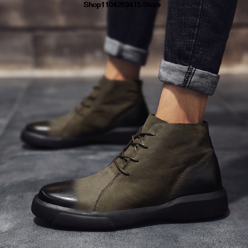 Botas masculinas de couro genu - Chelsea Boots Men avaliação e preço