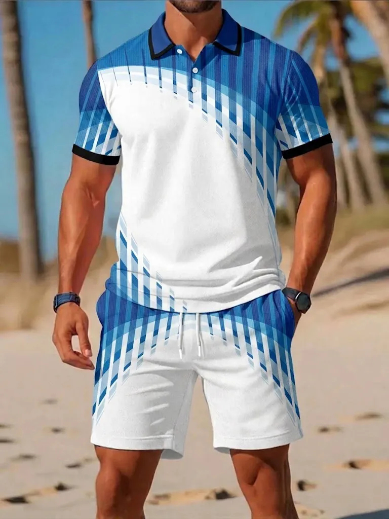 Conjunto de Verão Masculino: C - Men'S Fashion Polo avaliação e preço