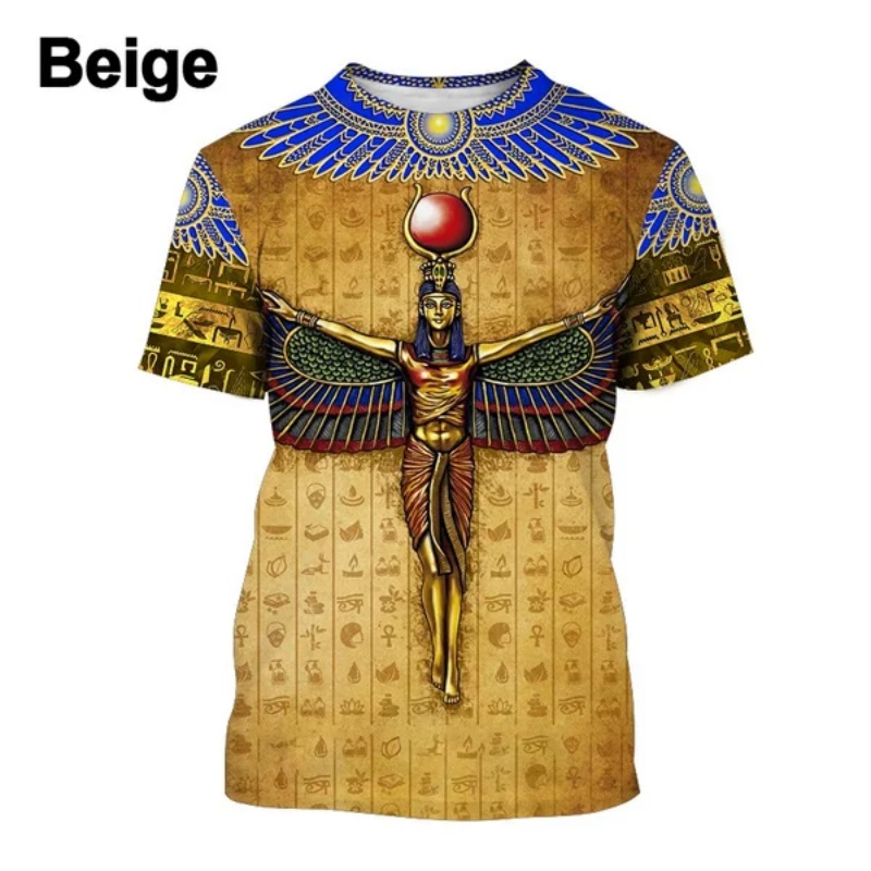 3d impresso faraó anubis camis - Men Fashion Egypt avaliação e preço