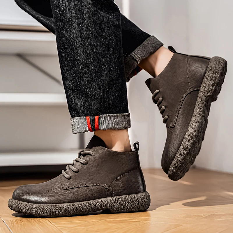 Botas de tornozelo masculinas  - Men'S Fashion For 45 Years Old avaliação e preço