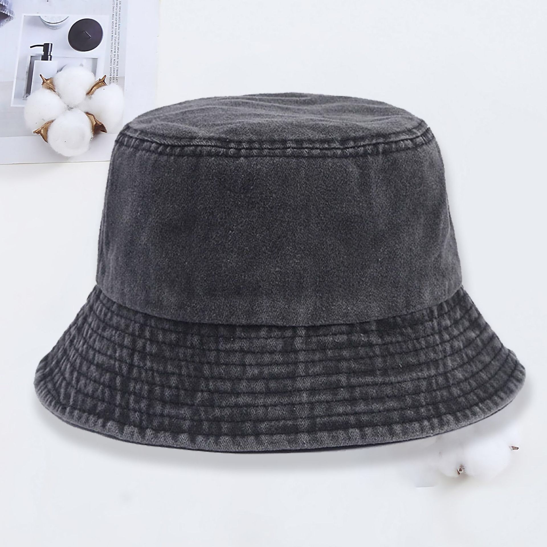 Chapéu Bucket de Denim com Log - Mens Fashion Caps avaliação e preço