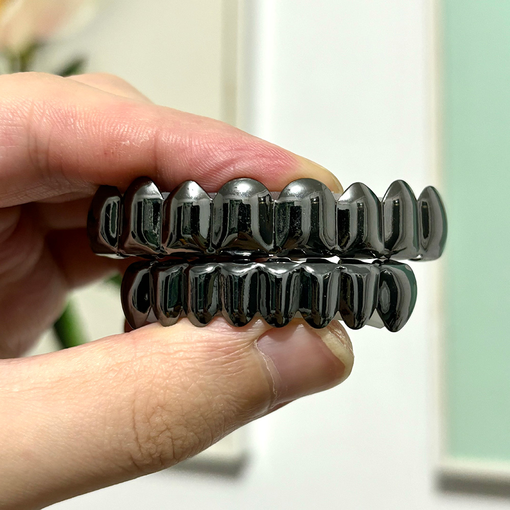 YOUNGX Grillz Dentários Pretos - Mens Fashion Caps avaliação e preço