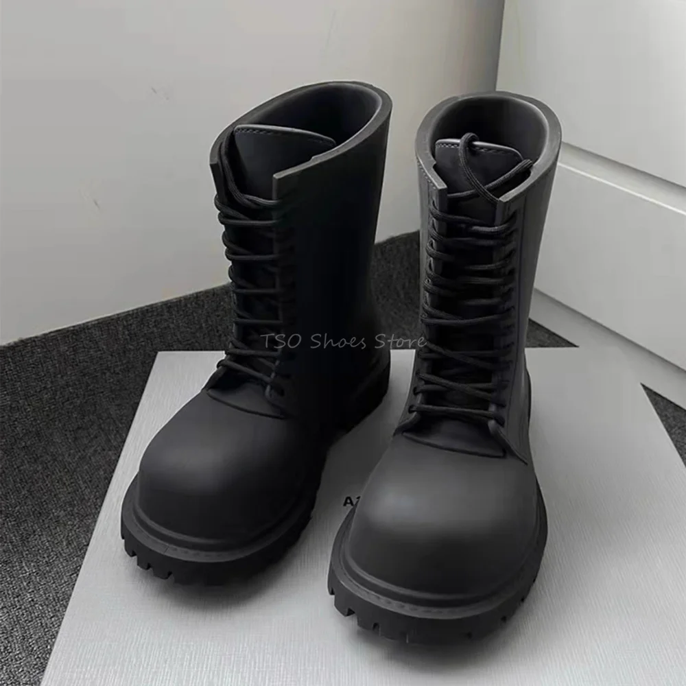 Botas pretas de fundo grosso p - Chelsea Boots Men avaliação e preço