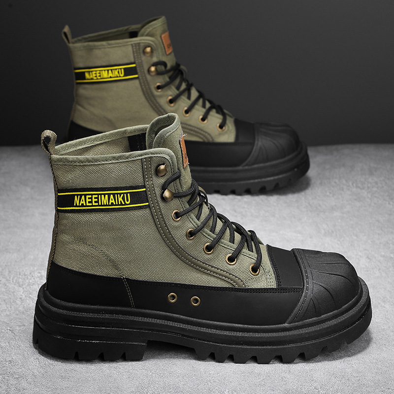 Botas de lona dos homens moda  - Men'S Fashion For 45 Years Old avaliação e preço