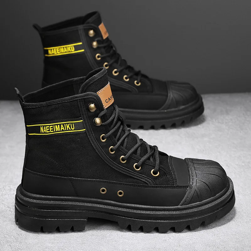 Botas de lona dos homens moda  - Men'S Fashion For 45 Years Old avaliação e preço
