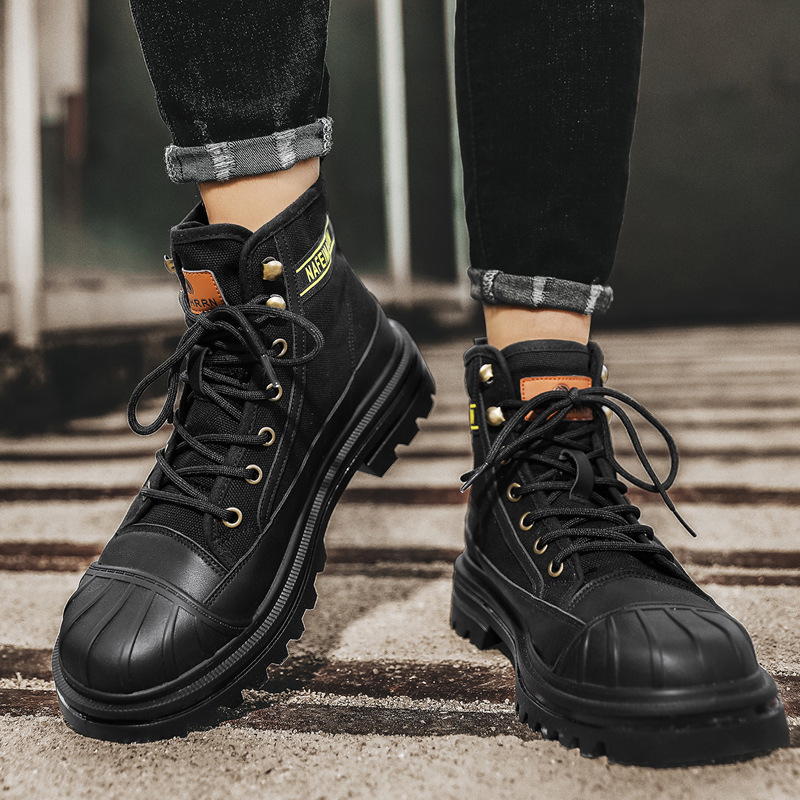 Botas de lona dos homens moda  - Men'S Fashion For 45 Years Old avaliação e preço