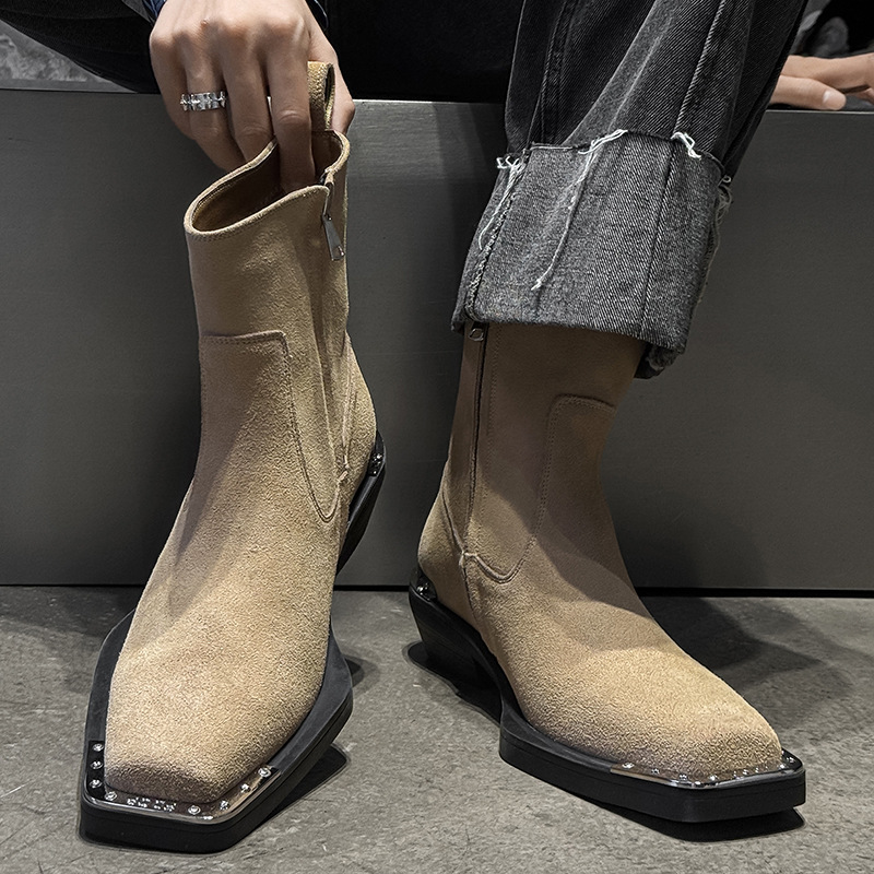 Inglaterra estilo masculino ca - Chelsea Boots Men avaliação e preço