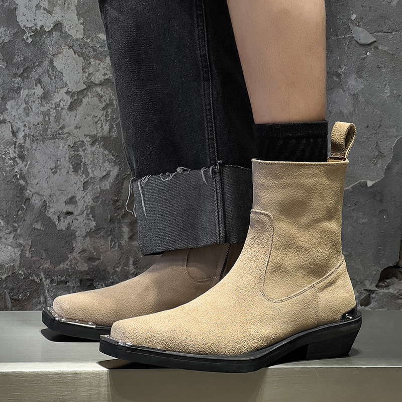 Inglaterra estilo masculino ca - Chelsea Boots Men avaliação e preço