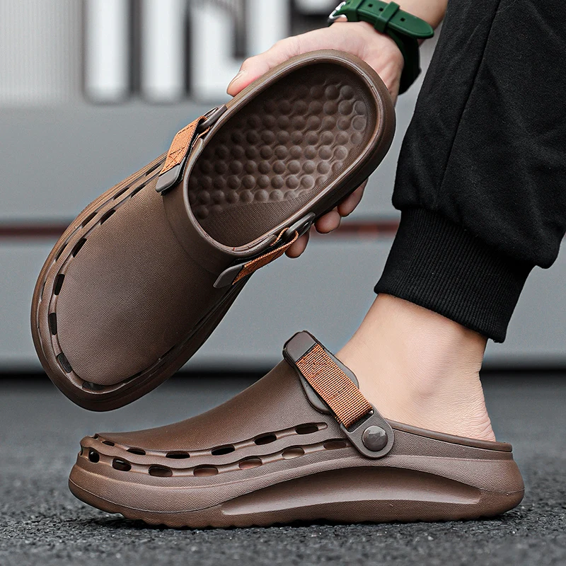 Sandálias masculinas de cor só - Men'S Fashion For 45 Years Old avaliação e preço