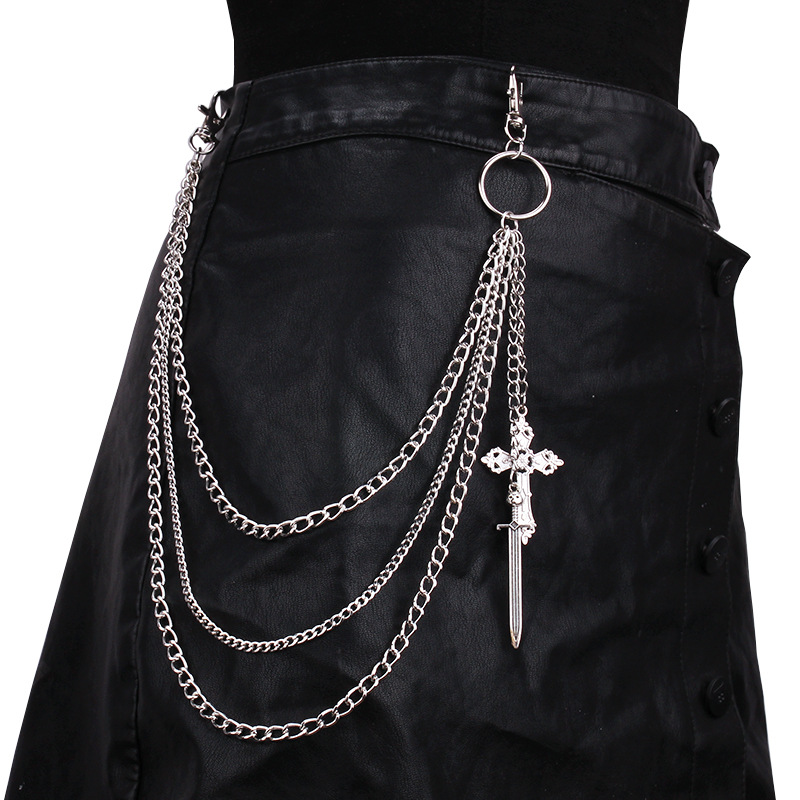Hip hop crânio cruz calças cin - Leather Belt Braided avaliação e preço