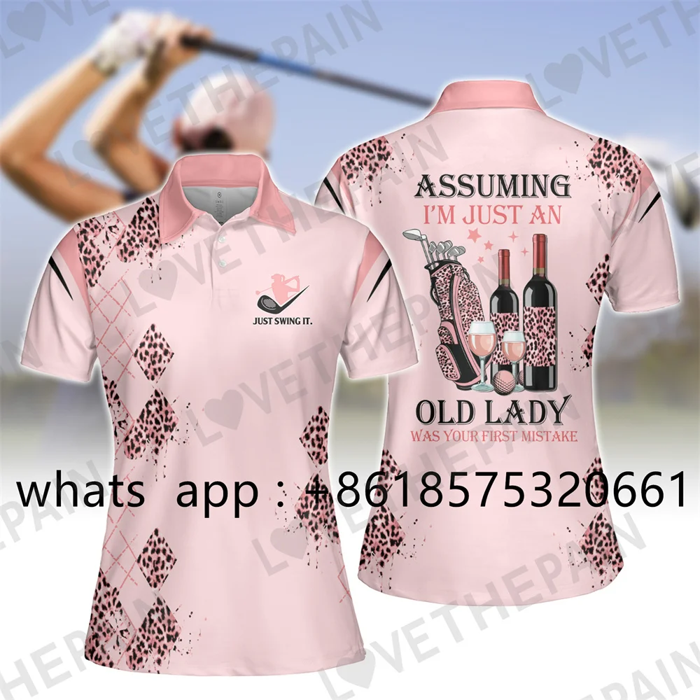 Camisa Polo de Golfe para Mulh - Men'S Fashion Pink Shirt avaliação e preço