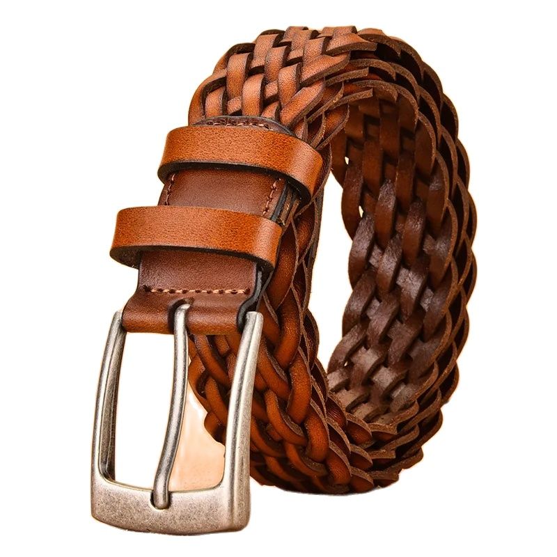 2025 cinto de couro real mascu - Leather Belt Braided avaliação e preço