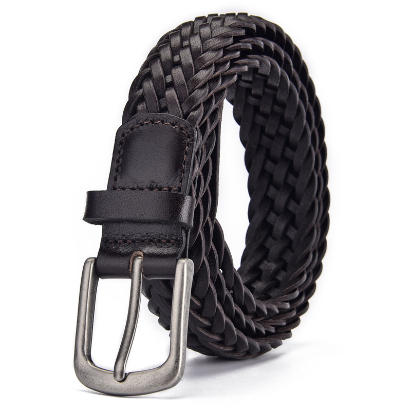 2025 cinto de couro real mascu - Leather Belt Braided avaliação e preço